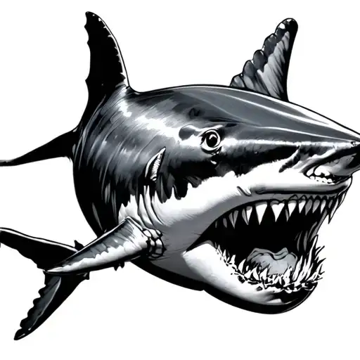 Shark Swinnming Under Villa Top View Point