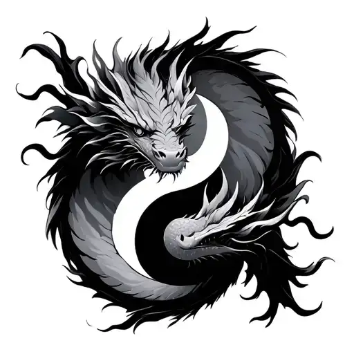 Girly Dragon Yin Yang