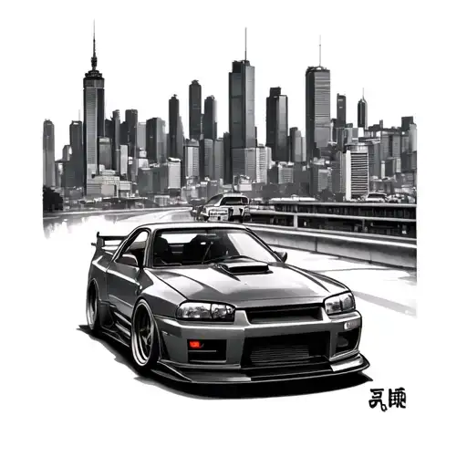 City And Skyline R34 Gtr