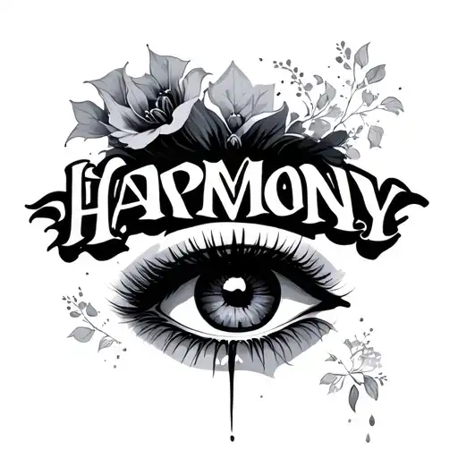 The Word Harmony Above The Eyebrow