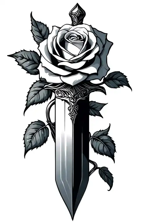 A Dagger With A Rose