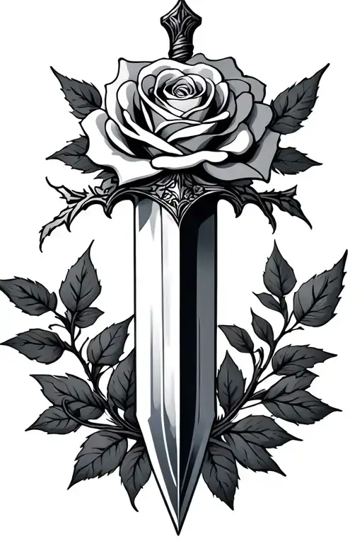 A Dagger With A Rose