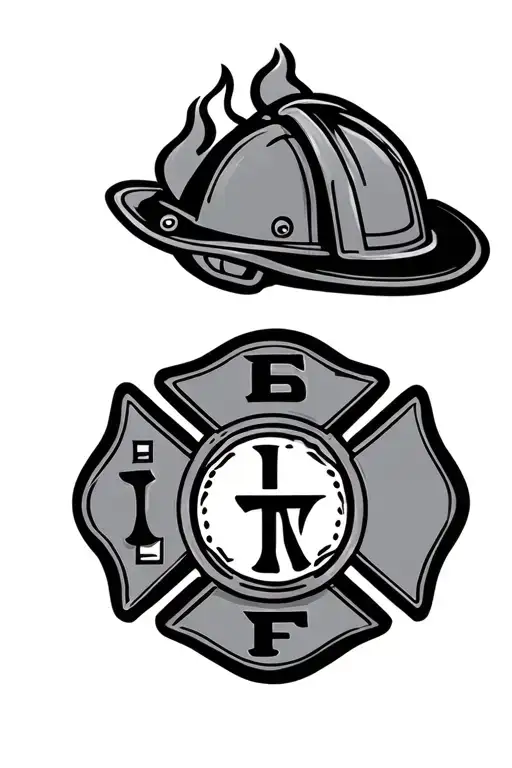 Iaff Logo With Fire Helmet