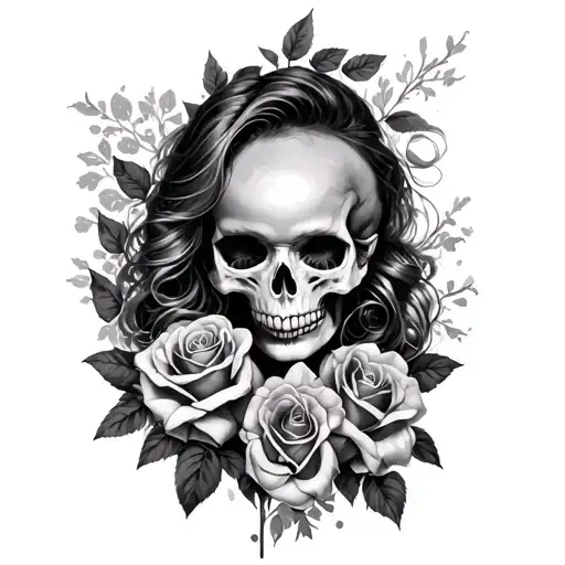 Skulls And Roses Woman Sexy