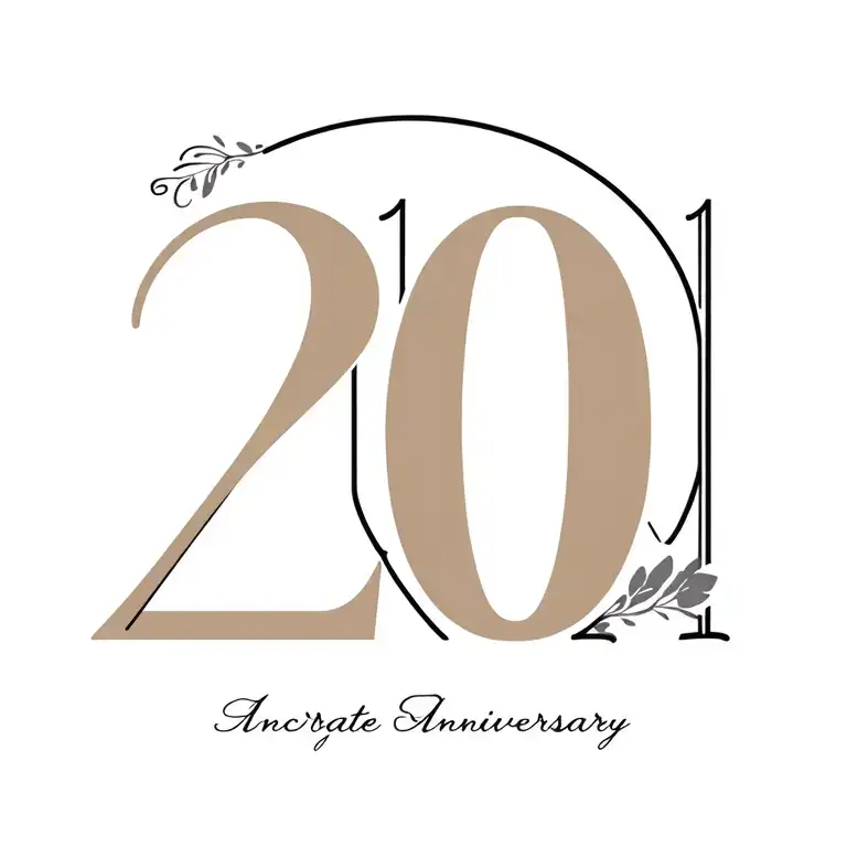 20 Year Anniversary Incirporate Initials Ga La