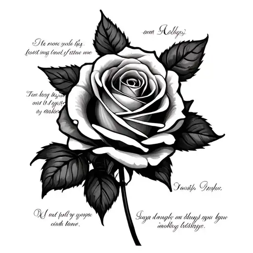 Rose With Song Lyrics Written
