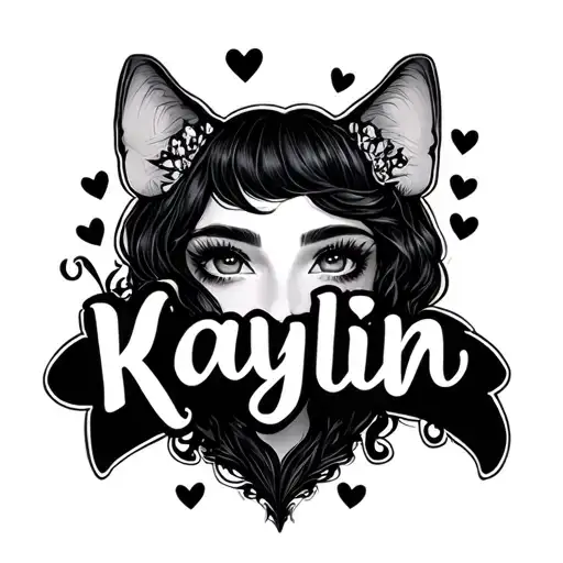 The Name Kaylin With Small Hearts Surrounded