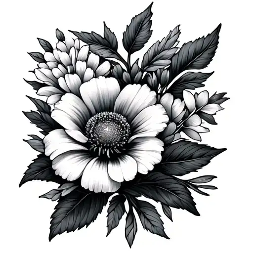 August Birth Flower Intertwined With February Birth Flower