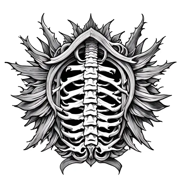 Cathedral Spine Tattoo Design