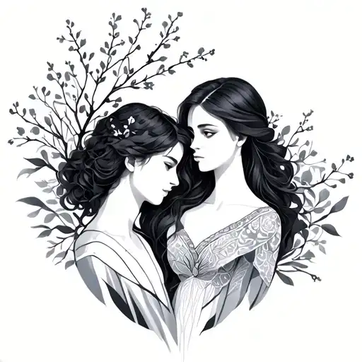 Brother Sister Bond Symbolizing The Connection Delicate Branches