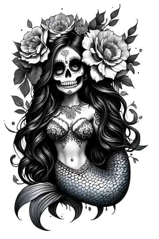 Sugar Skull Mermaid