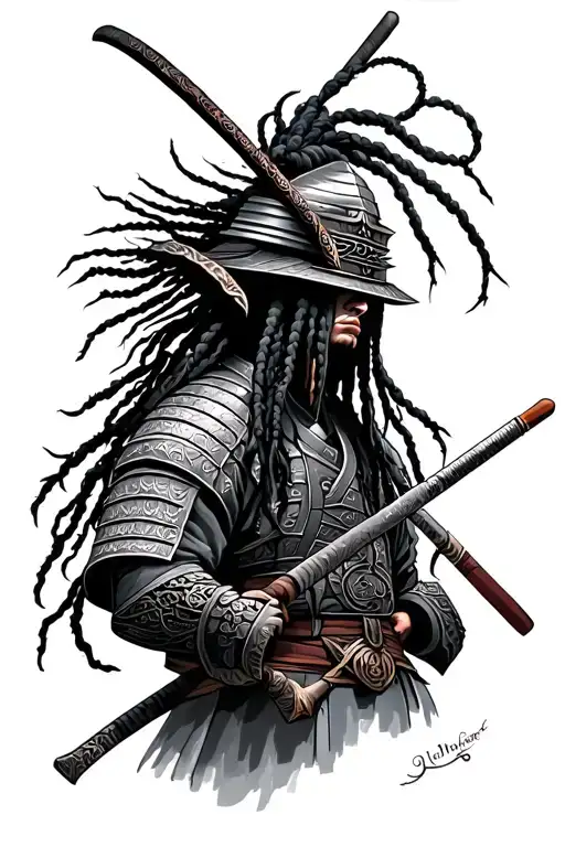 Dreadlock Samurai Warrior