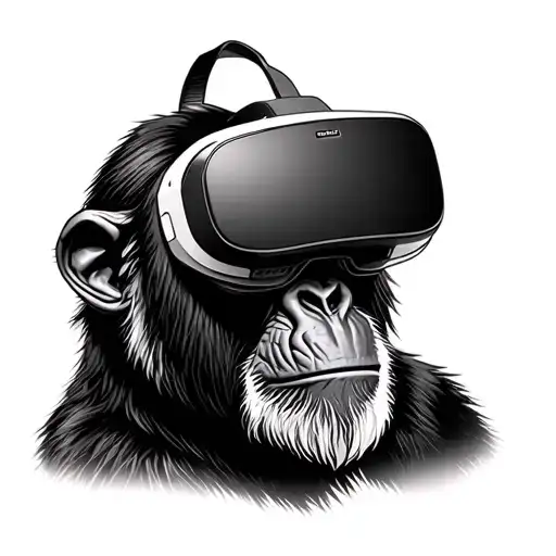 Chimp With Vr Headset