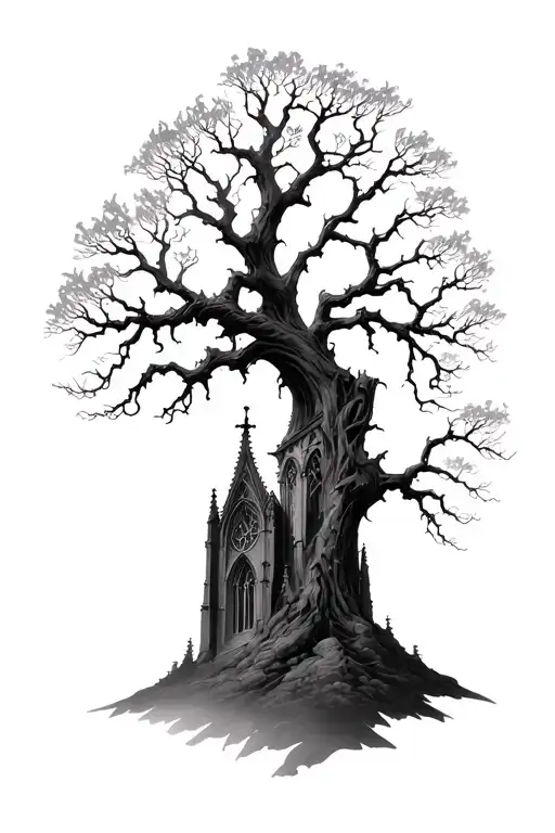 Tree Branches That Form A Gothic Cathedral