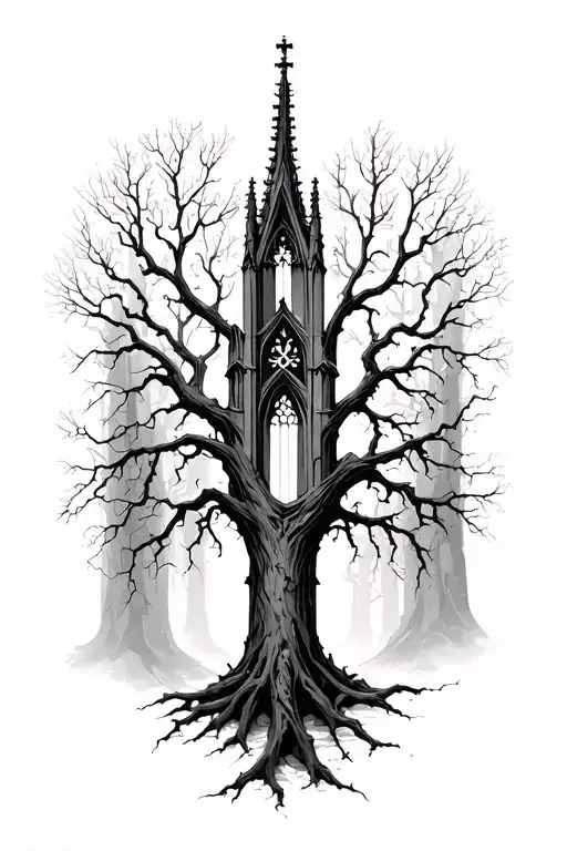 Tree Branches That Form A Gothic Cathedral