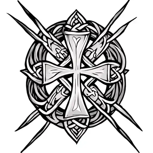 Celtic Knot Cross Underneath