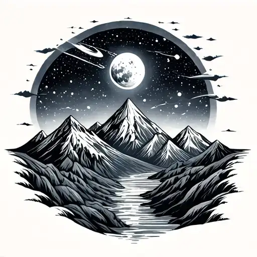 Mountains And Cassiopeia