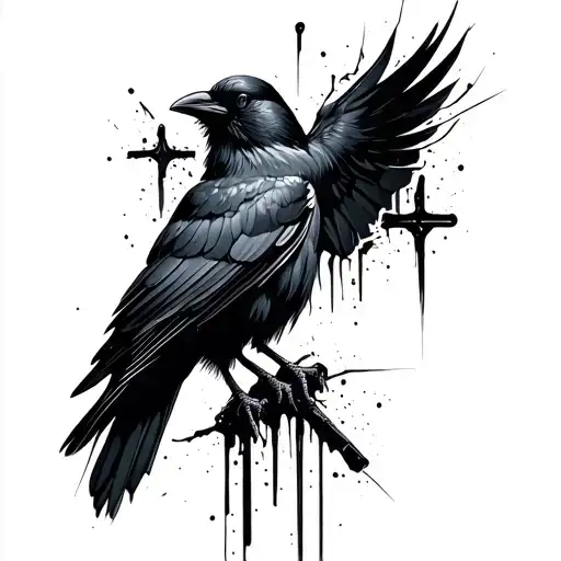 Trash Polka Crow And Cross