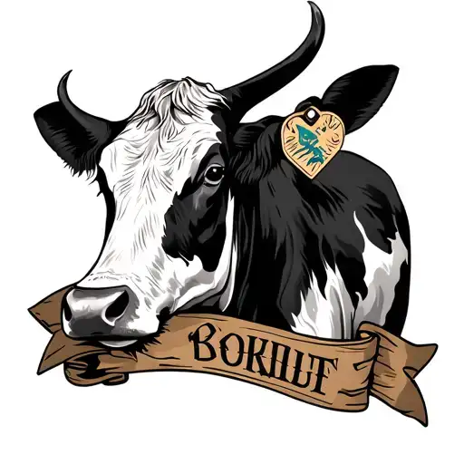 Western Sleeve With Cow Tags And Teals