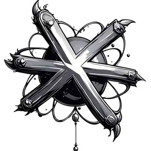 Cross And Helium Atom