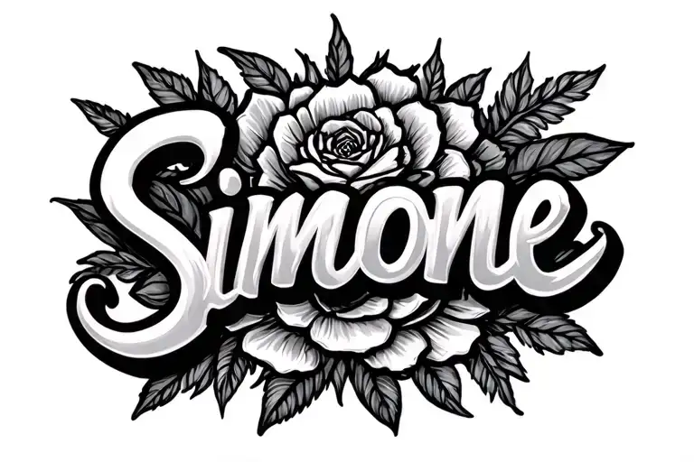 Lettering Of The Name Simone