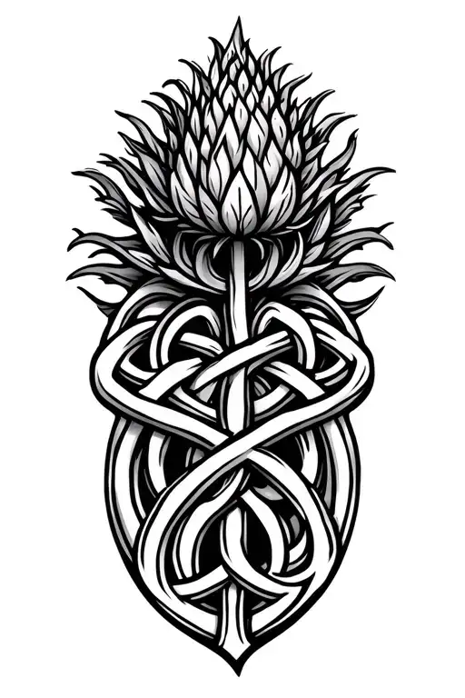 Celtic Thistle Intertwined