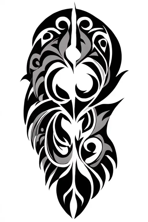 Tribal Shoulder Design Incorporating Elements
