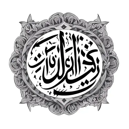 The Word Damascus In Arabic Calligraphy