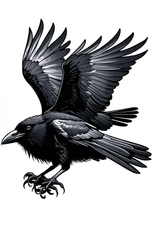 Southern Crow Flying