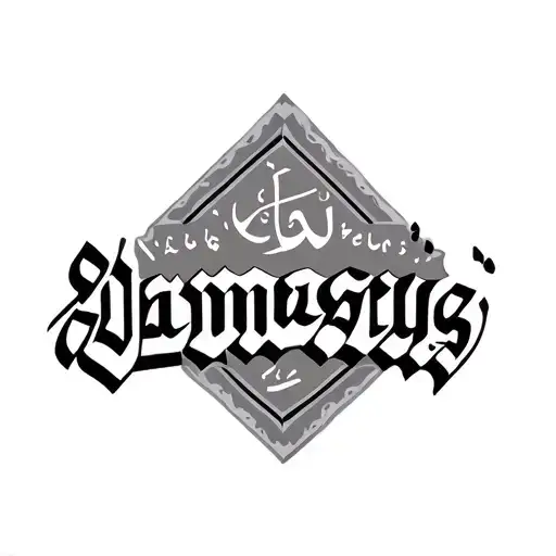 The Word Damascus In Arabic Text