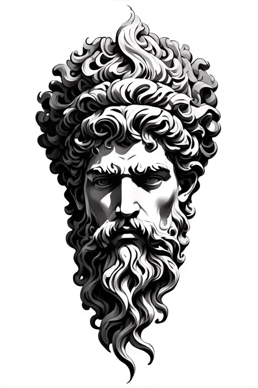 Poseidon Face Surrounded