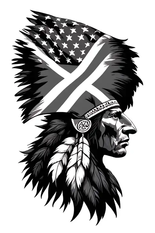 Scottish Flag Native American Flag