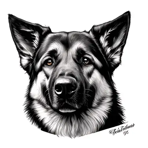 German Shepherd Face
