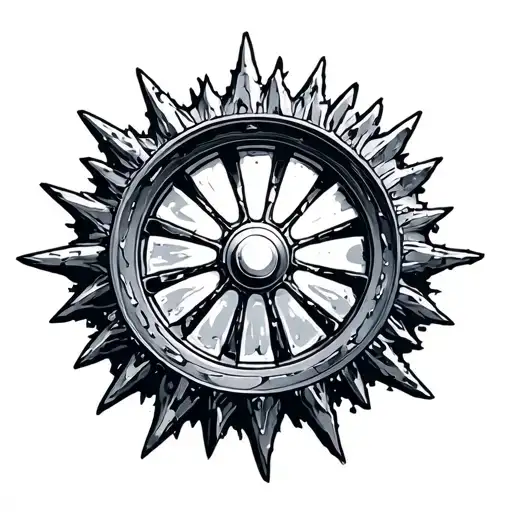 A Sterring Wheel Made From Sharp Ice