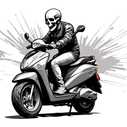 Skull Driving Electric Sit Down Scooter Driving