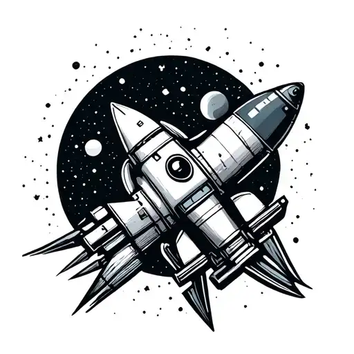 Space Rocket Ship Minimalist