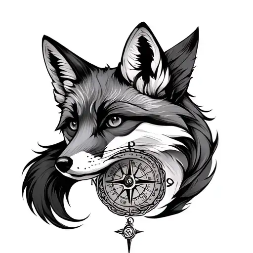 Fox And Compass Intertwined