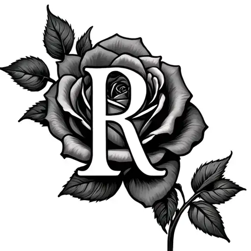 Rose With Letter R