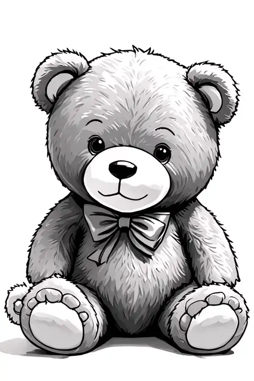 Teddy Bear Sitting In Corner