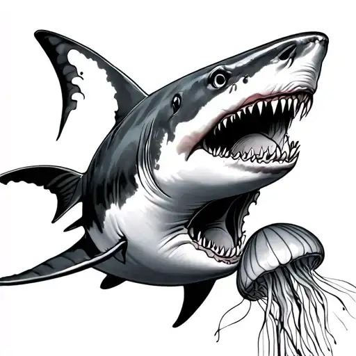 Shark And Jellyfish