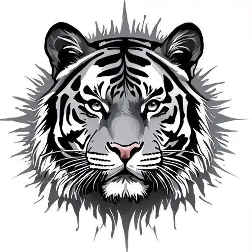 Sun And Tiger Emerging