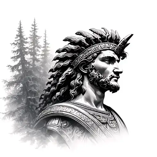 Roman Empire Mythical Structure Forrest Background