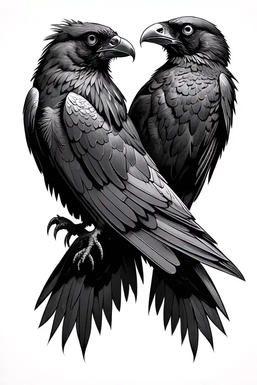 Ravens Huginn And Muninn