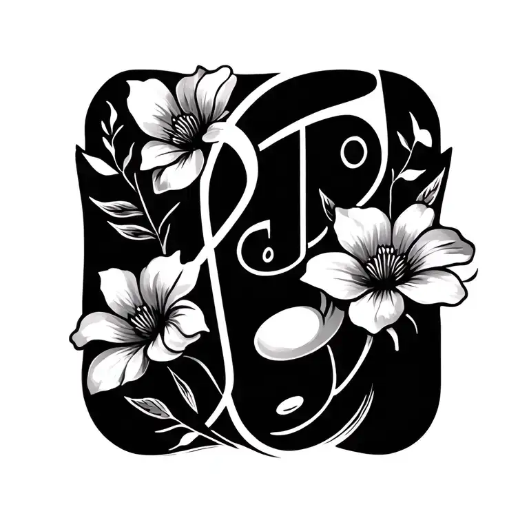Music Note Into Flower Flowy Lines