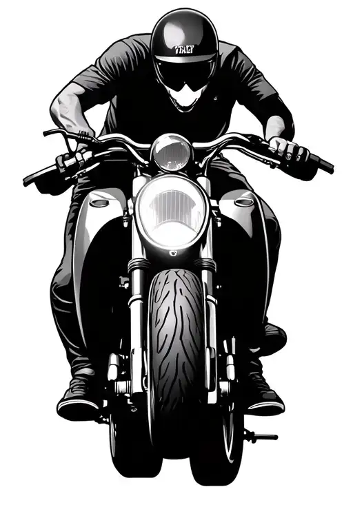 Family Member On A Motorbike Doing A Wheelie