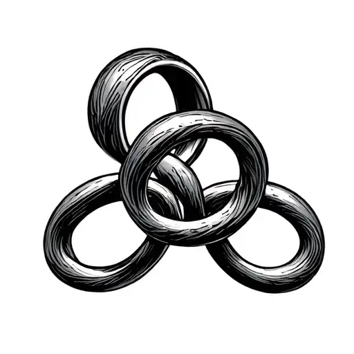 Family Rings Intertwined Representing Children