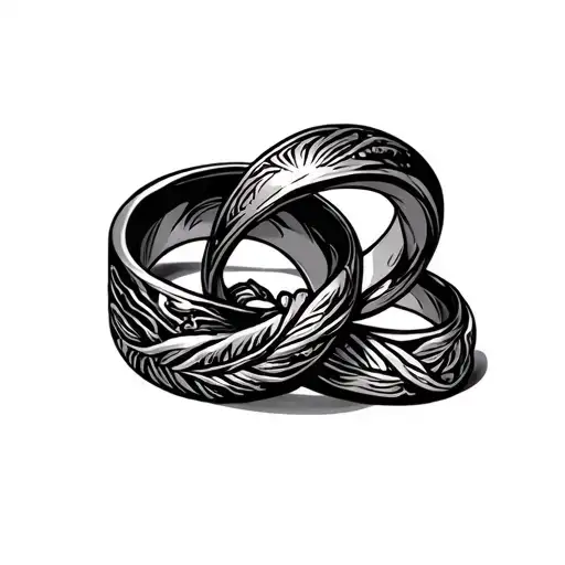 Family Rings Intertwined Representing Children