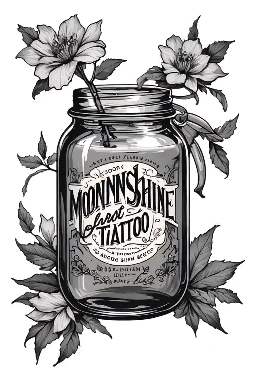 Moonshine Jar With The Label