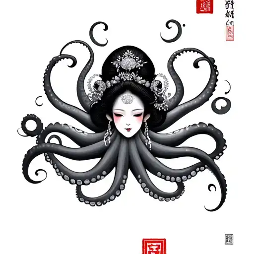 Geisha And Octopus