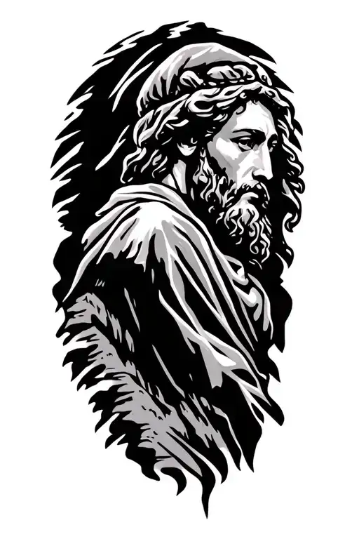 Jesus In Mountain Summit Symbolizing Perseverance